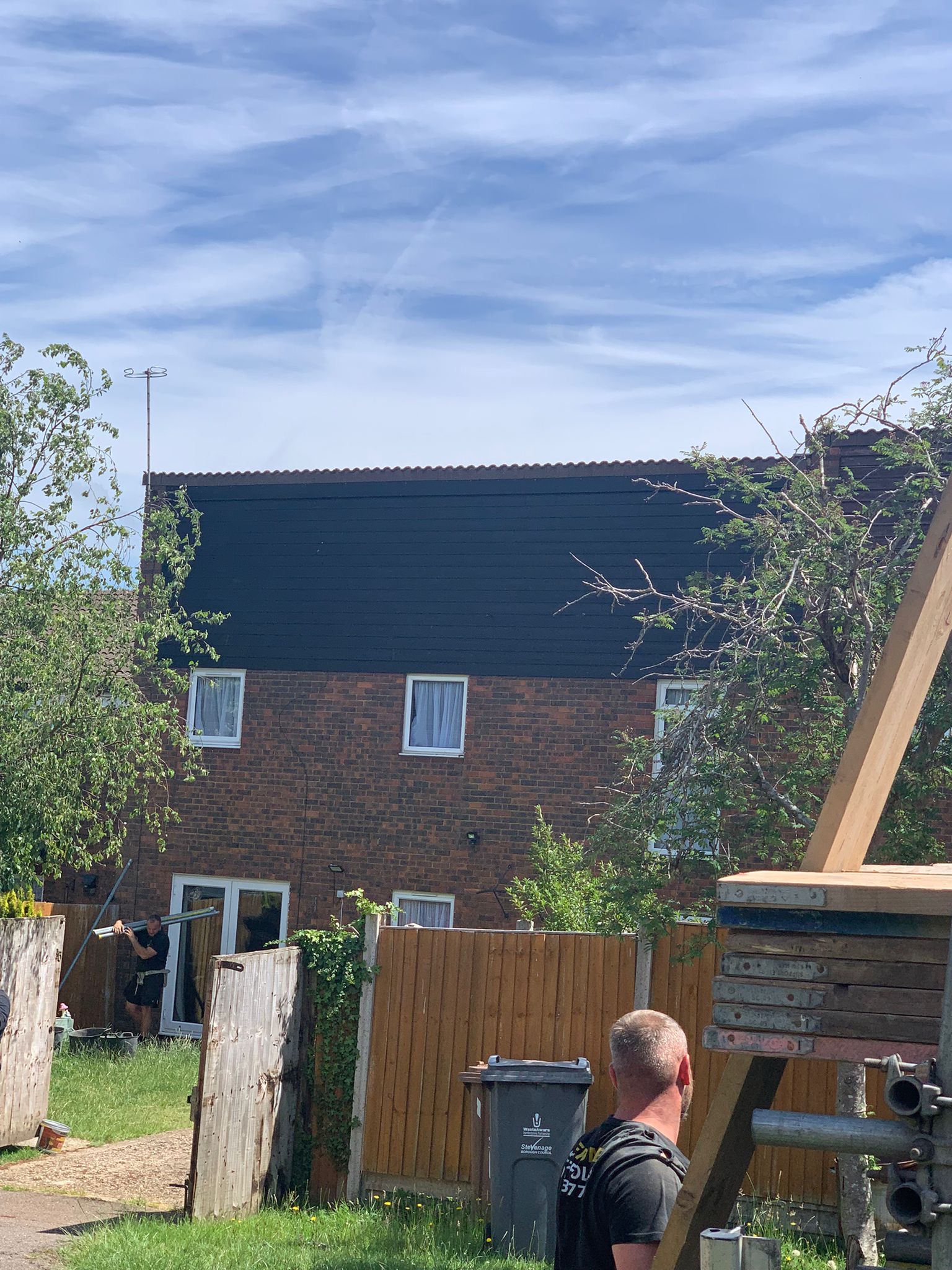 After roofing